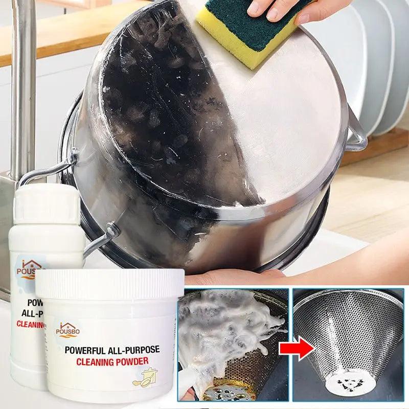 Pousbo Puissant Nettoyant en Poudre Tout Usage pour la Cuisine (110g+250g)