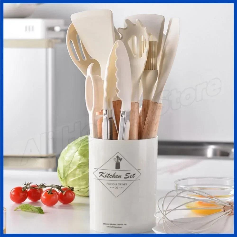 Ustensiles de Cuisine, 12 pièces en silicone de qualité alimentaire