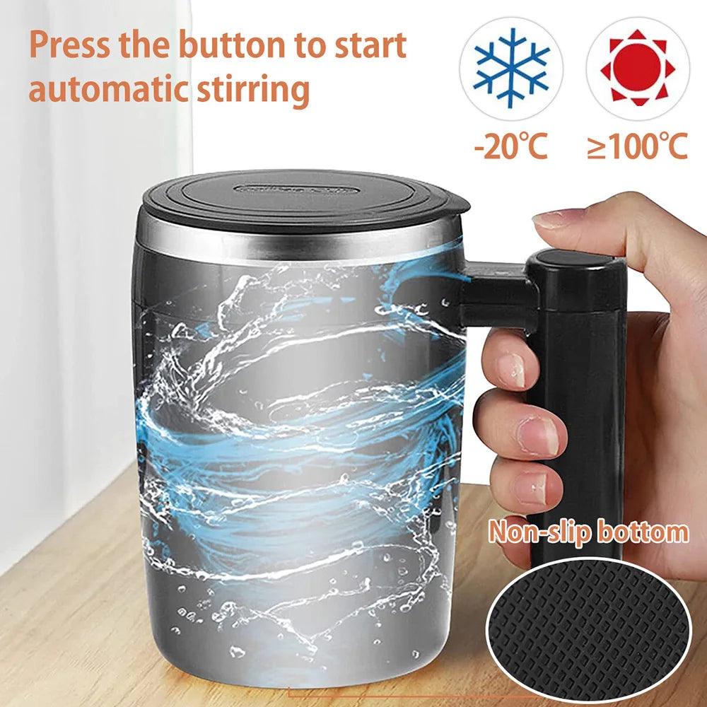 Tasse à Café Auto-Agitante USB en Acier Inoxydable