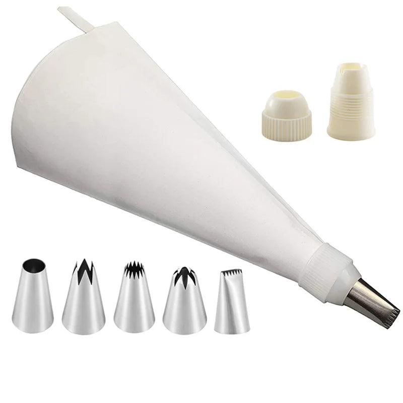 ensemble accessoires de cuisine en Silicone, sac à pâtisserie + 6 buses en acier inoxydable