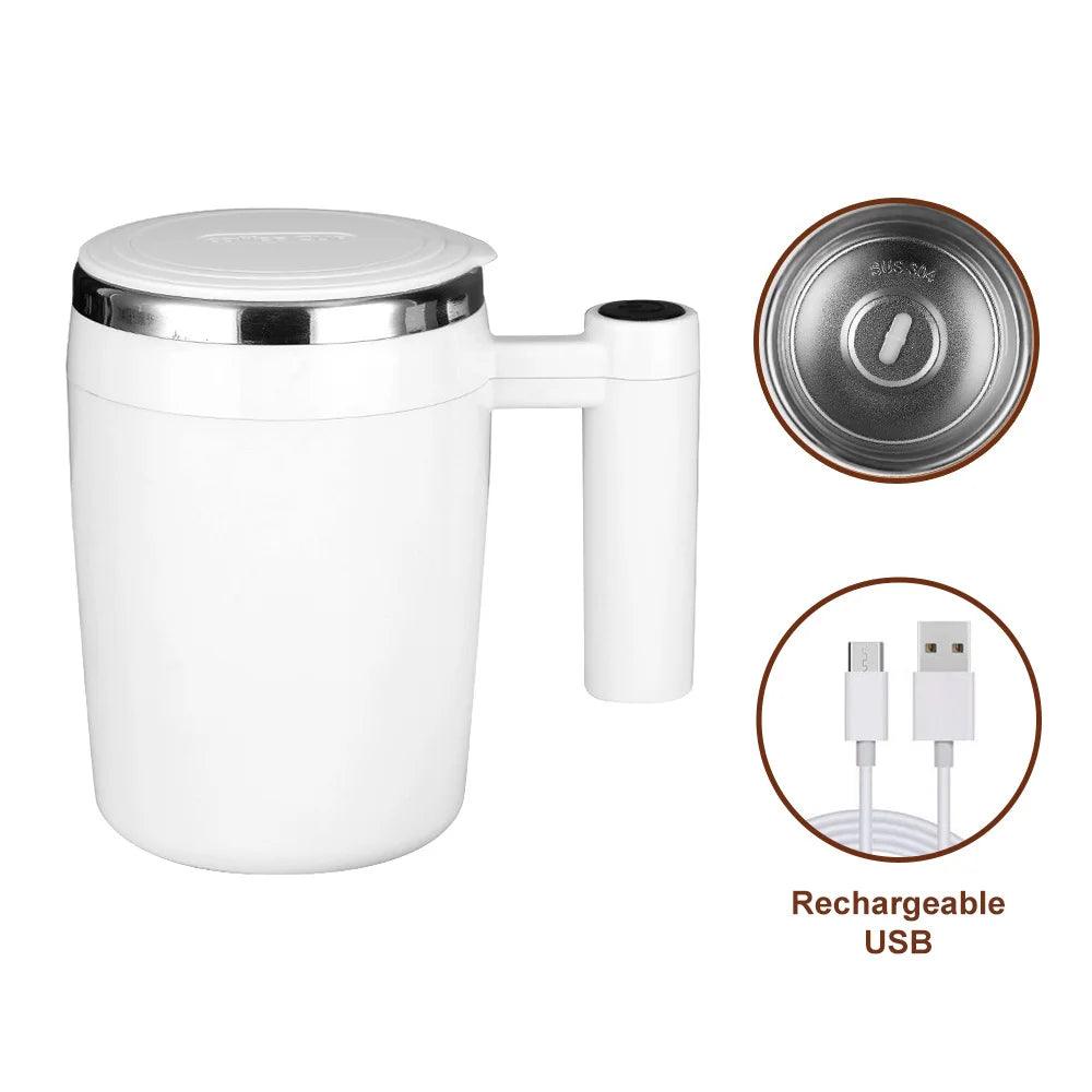 Tasse à Café Auto-Agitante USB en Acier Inoxydable