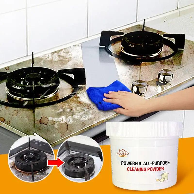 Pousbo Puissant Nettoyant en Poudre Tout Usage pour la Cuisine (110g+250g)