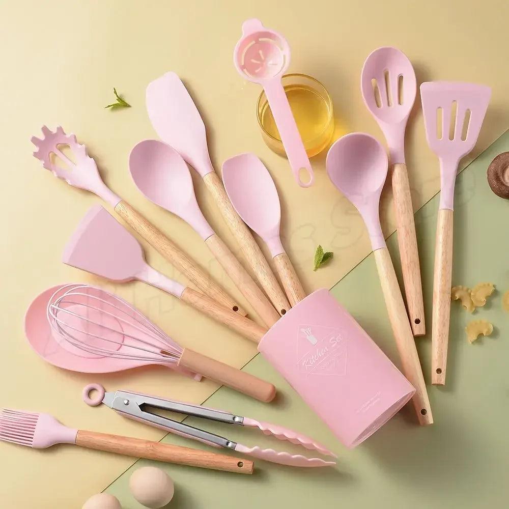 Ustensiles de Cuisine, 12 pièces en silicone de qualité alimentaire