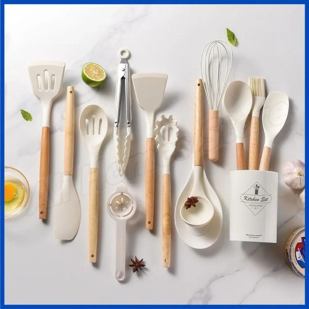 Ustensiles de Cuisine, 12 pièces en silicone de qualité alimentaire