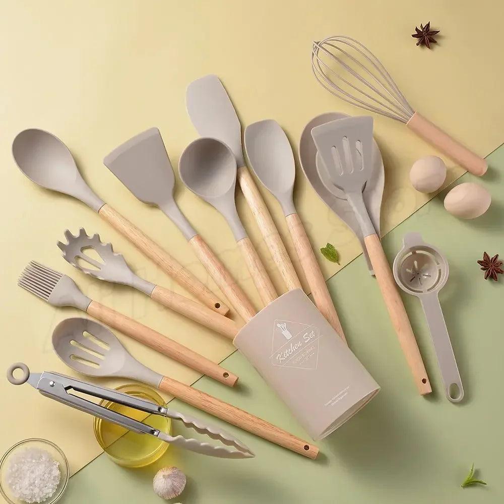 Ustensiles de Cuisine, 12 pièces en silicone de qualité alimentaire