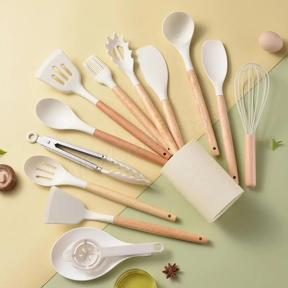 Ustensiles de Cuisine, 12 pièces en silicone de qualité alimentaire