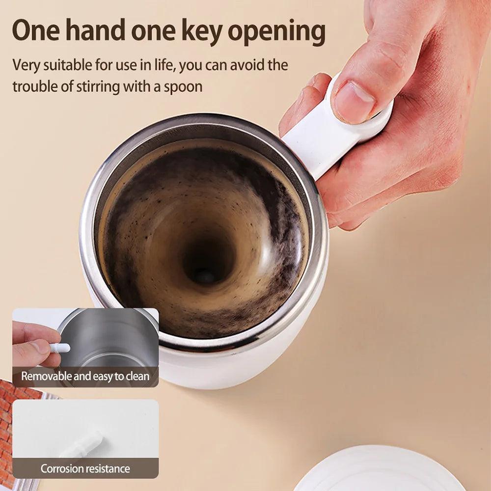 Tasse à Café Auto-Agitante USB en Acier Inoxydable