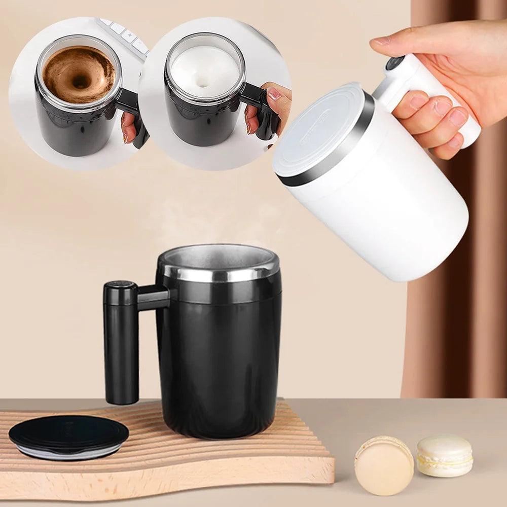 Tasse à Café Auto-Agitante USB en Acier Inoxydable