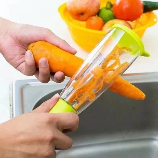 Éplucheur à Légumes Multifonctionnel avec Boîtier de Rangement