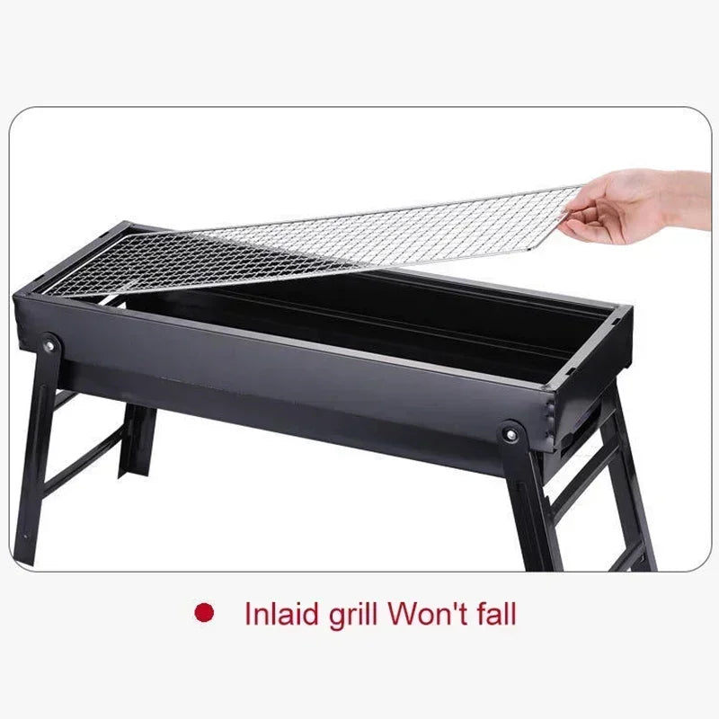 Barbecue Pliant Portable Charbon de Bois