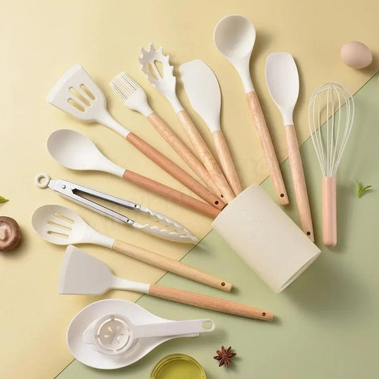 Ustensiles de Cuisine, 12 pièces en silicone de qualité alimentaire