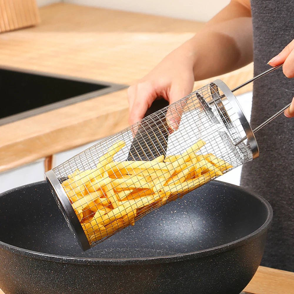 cage de barbecue portable en acier inoxydable, accessoires de gril extérieur